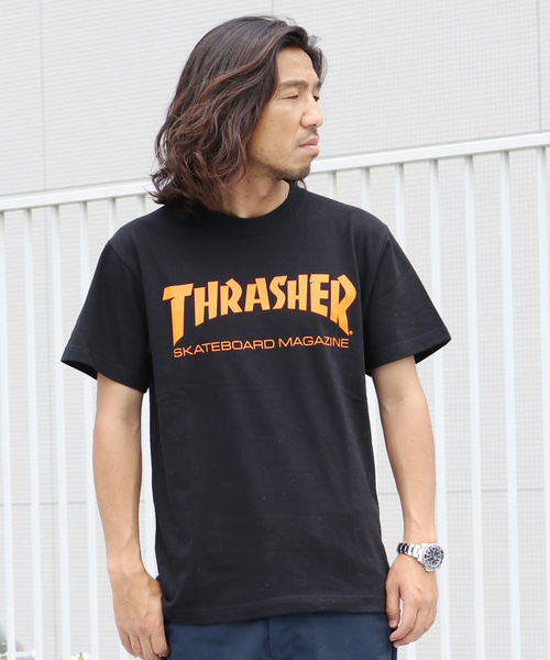 THRASHER(スラッシャー)の「THRASHER MAG Logoプリント S/S Tシャツ(Tシャツ/カットソー・メンズ・ブラック/ネイビー/ホワイト/パープル/ブラック系その他/レッド/ライトブルー/ピンク/オレンジ/ラベンダー/ホワイト×パープル/ネイビー×ホワイト/ホワイト×グリーン/ブルー系その他/バーガンディー/オレンジ系その他/ロイヤルブルー/グリーン/パープル系その他/オレンジ系その他2・M/L/XL/S)」の6枚目の写真