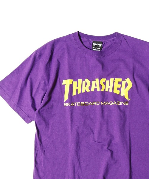 THRASHER(スラッシャー)の「THRASHER MAG Logoプリント S/S Tシャツ(Tシャツ/カットソー・メンズ・ブラック/ネイビー/ホワイト/パープル/ブラック系その他/レッド/ライトブルー/ピンク/オレンジ/ラベンダー/ホワイト×パープル/ネイビー×ホワイト/ホワイト×グリーン/ブルー系その他/バーガンディー/オレンジ系その他/ロイヤルブルー/グリーン/パープル系その他/オレンジ系その他2・M/L/XL/S)」の1枚目の写真