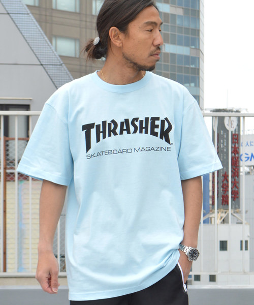 THRASHER(スラッシャー)の「THRASHER MAG Logoプリント S/S Tシャツ(Tシャツ/カットソー・メンズ・ブラック/ネイビー/ホワイト/パープル/ブラック系その他/レッド/ライトブルー/ピンク/オレンジ/ラベンダー/ホワイト×パープル/ネイビー×ホワイト/ホワイト×グリーン/ブルー系その他/バーガンディー/オレンジ系その他/ロイヤルブルー/グリーン/パープル系その他/オレンジ系その他2・M/L/XL/S)」の8枚目の写真