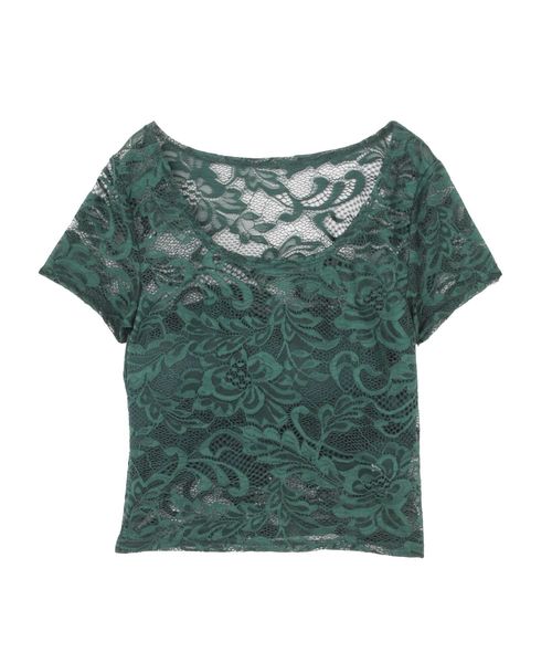 EMODA(エモダ)の「レースフィットミニマルトップ(Tシャツ/カットソー・レディース・マスタード/グリーン/ホワイト/ブラック・FREE)」の9枚目の写真