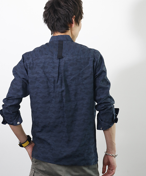 junhashimoto(ジュンハシモト)の「PULLOVER SHIRTS(シャツ/ブラウス・メンズ・ネイビー/カーキ・2/4/5/3)」の4枚目の写真