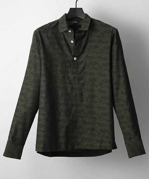 junhashimoto(ジュンハシモト)の「PULLOVER SHIRTS(シャツ/ブラウス・メンズ・ネイビー/カーキ・2/4/5/3)」の10枚目の写真