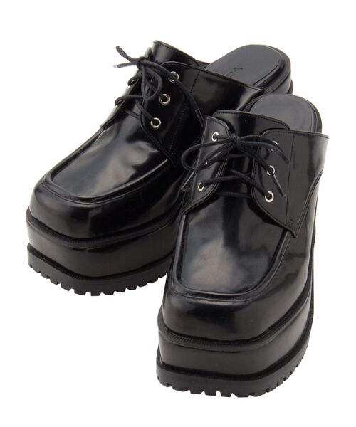 EMODA(エモダ)の「Wソールバルキーサボ(ローファー・レディース・ブラック/キャメル・SMALL/MEDIUM/LARGE)」の12枚目の写真