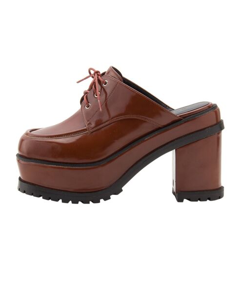 EMODA(エモダ)の「Wソールバルキーサボ(ローファー・レディース・ブラック/キャメル・SMALL/MEDIUM/LARGE)」の5枚目の写真