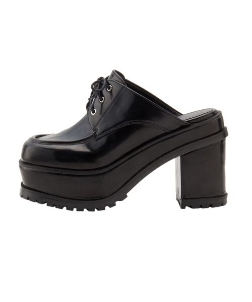 EMODA(エモダ)の「Wソールバルキーサボ(ローファー・レディース・ブラック/キャメル・SMALL/MEDIUM/LARGE)」の4枚目の写真