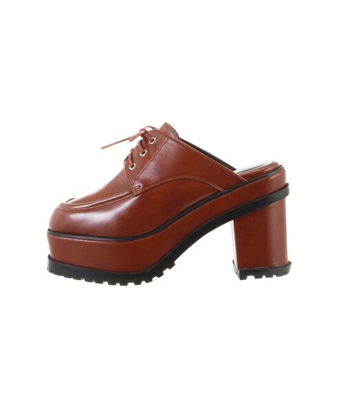 EMODA(エモダ)の「Wソールバルキーサボ(ローファー・レディース・ブラック/キャメル・SMALL/MEDIUM/LARGE)」の3枚目の写真