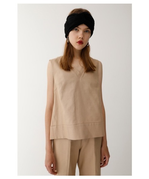 MOUSSY（マウジー）の「PRIPERA V N/S TOPS（タンクトップ・レディース・ベージュ/オレンジ/ブラック・FREE）」の3枚目の写真