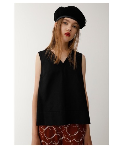 MOUSSY（マウジー）の「PRIPERA V N/S TOPS（タンクトップ・レディース・ベージュ/オレンジ/ブラック・FREE）」の2枚目の写真