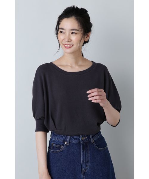 NATURAL BEAUTY BASIC（ナチュラルビューティーベーシック）の「ワッフルプルオーバー（Tシャツ/カットソー・レディース・パープル/オフホワイト/グレー系その他・MEDIUM）」の3枚目の写真