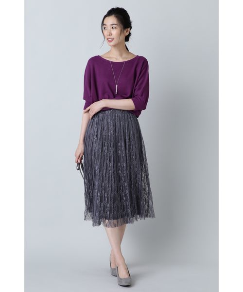 NATURAL BEAUTY BASIC（ナチュラルビューティーベーシック）の「ワッフルプルオーバー（Tシャツ/カットソー・レディース・パープル/オフホワイト/グレー系その他・MEDIUM）」の21枚目の写真