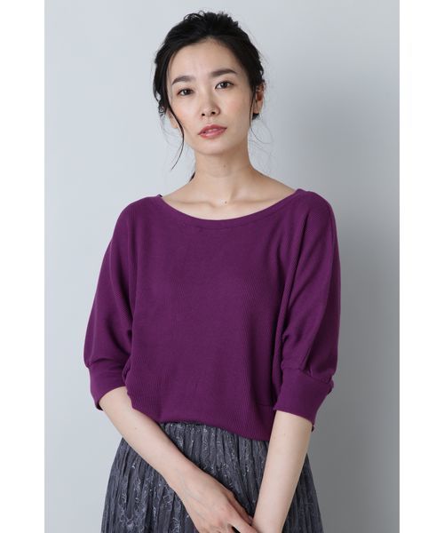NATURAL BEAUTY BASIC（ナチュラルビューティーベーシック）の「ワッフルプルオーバー（Tシャツ/カットソー・レディース・パープル/オフホワイト/グレー系その他・MEDIUM）」の20枚目の写真