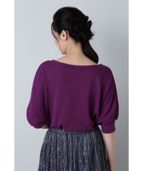 NATURAL BEAUTY BASIC（ナチュラルビューティーベーシック）の「ワッフルプルオーバー（Tシャツ/カットソー・レディース・パープル/オフホワイト/グレー系その他・MEDIUM）」の18枚目の写真