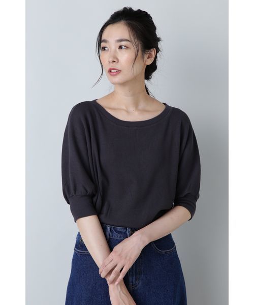 NATURAL BEAUTY BASIC（ナチュラルビューティーベーシック）の「ワッフルプルオーバー（Tシャツ/カットソー・レディース・パープル/オフホワイト/グレー系その他・MEDIUM）」の14枚目の写真