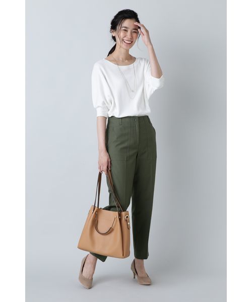 NATURAL BEAUTY BASIC（ナチュラルビューティーベーシック）の「ワッフルプルオーバー（Tシャツ/カットソー・レディース・パープル/オフホワイト/グレー系その他・MEDIUM）」の13枚目の写真