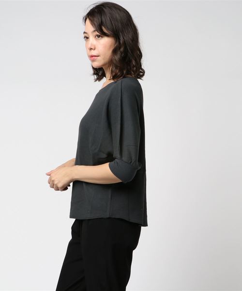 NATURAL BEAUTY BASIC（ナチュラルビューティーベーシック）の「ワッフルプルオーバー（Tシャツ/カットソー・レディース・パープル/オフホワイト/グレー系その他・MEDIUM）」の4枚目の写真