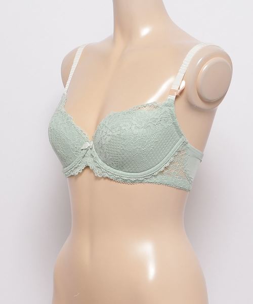 AMOSTYLE BY Triumph（アモスタイルバイトリンプ）の「シグネチャーレース AmoWish Bra ブラジャー【Eカップ】AMSTGL0047 W（ブラジャー・レディース・グリーン・E65/E70/E75）」の2枚目の写真