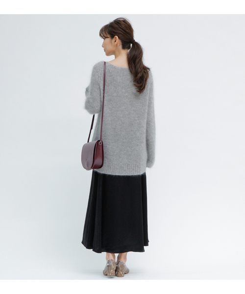 1er Arrondissement（プルミエアロンディスモン）の「ReineⅡ モヘアボートネックプルオーバー（ニット/セーター・レディース・ベージュ/グレー・38）」の14枚目の写真