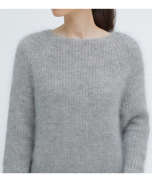 1er Arrondissement（プルミエアロンディスモン）の「ReineⅡ モヘアボートネックプルオーバー（ニット/セーター・レディース・ベージュ/グレー・38）」の15枚目の写真