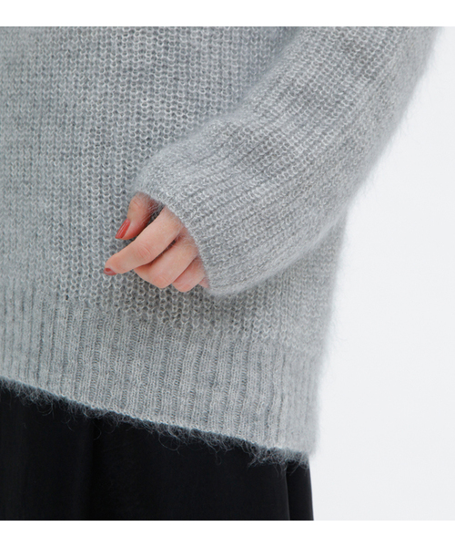1er Arrondissement（プルミエアロンディスモン）の「ReineⅡ モヘアボートネックプルオーバー（ニット/セーター・レディース・ベージュ/グレー・38）」の16枚目の写真