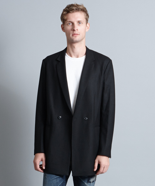 5351 POUR LES HOMMES（ゴーサンゴーイチプールオム）の「ケニーツイードロングジャケット（テーラードジャケット・メンズ・ブラック/グレー・44/46/48）」の2枚目の写真