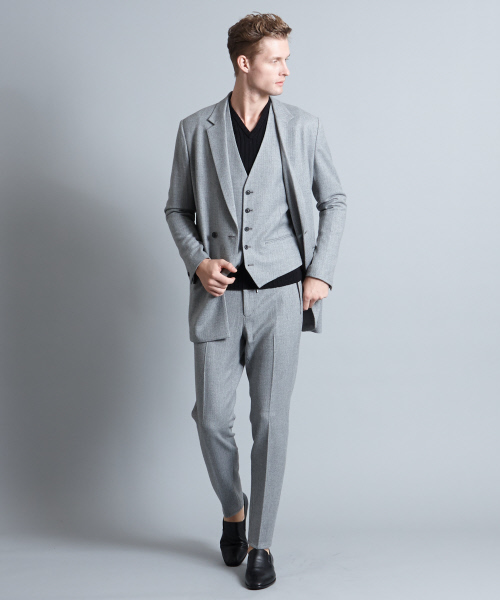 5351 POUR LES HOMMES（ゴーサンゴーイチプールオム）の「ケニーツイードロングジャケット（テーラードジャケット・メンズ・ブラック/グレー・44/46/48）」の3枚目の写真