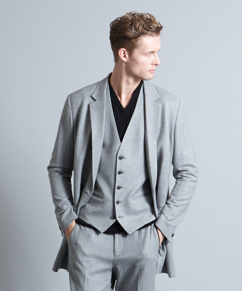 5351 POUR LES HOMMES（ゴーサンゴーイチプールオム）の「ケニーツイードロングジャケット（テーラードジャケット・メンズ・ブラック/グレー・44/46/48）」の4枚目の写真