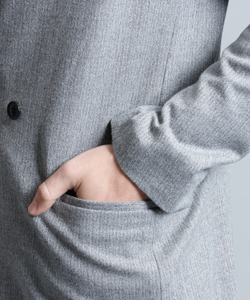 5351 POUR LES HOMMES（ゴーサンゴーイチプールオム）の「ケニーツイードロングジャケット（テーラードジャケット・メンズ・ブラック/グレー・44/46/48）」の8枚目の写真