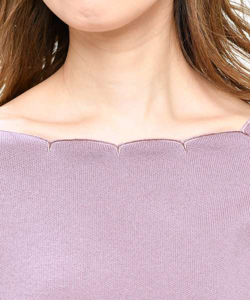 natural couture(ナチュラルクチュール)の「衿ぐりスカラップ刺繍ニット(ニット/セーター・レディース・ブラック/ブラウン/サックスブルー/アイボリー/ピンク系その他・FREE)」の22枚目の写真