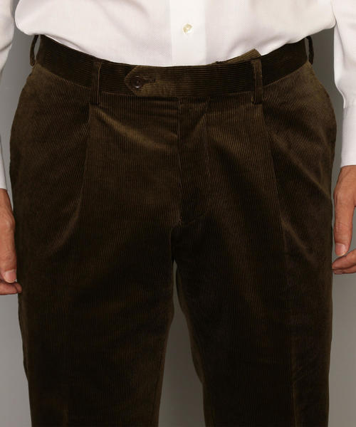 green label relaxing（グリーンレーベルリラクシング）の「[デュカ ヴィスコンティ] DUCA VISCONTI コーデュロイ RG 1プリーツ パンツ ◆（スラックス・メンズ・ブラウン/ロイヤルブルー・80ｃｍ/72cm/76ｃｍ/88ｃｍ/84ｃｍ）」の7枚目の写真