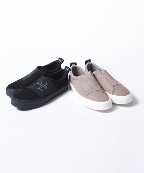 VIRGOwearworks（ヴァルゴウェアワークス）の「WIND RUBBER BELT SNEAKER（スリッポン・メンズ・ブラック/ベージュ・4/3/2/1）」の4枚目の写真