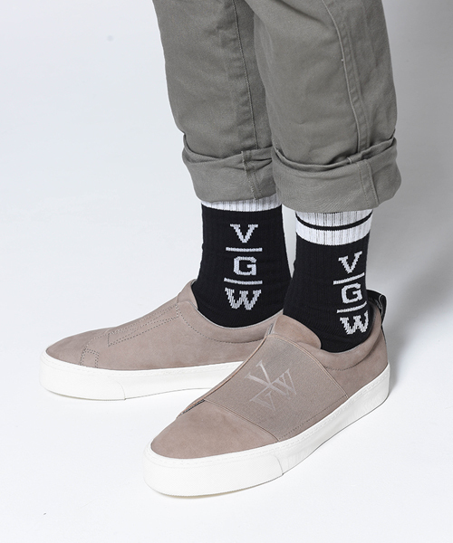 VIRGOwearworks（ヴァルゴウェアワークス）の「WIND RUBBER BELT SNEAKER（スリッポン・メンズ・ブラック/ベージュ・4/3/2/1）」の7枚目の写真