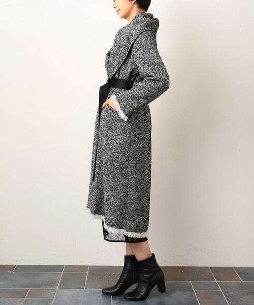 NINE（ナイン）の「ラメツイードガウンコート（その他アウター）」 - WEAR