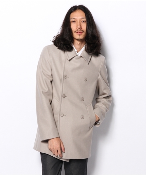 agnès b. homme ダークブラウン ピーコート agnes b.（アニエスベー）の「UP55 MANTEAU（ピーコート）」 - WEAR