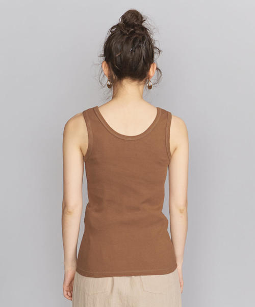BEAUTY&YOUTH UNITED ARROWS（ビューティーアンドユースユナイテッドアローズ）の「BY テレコタンクトップ（タンクトップ・レディース・ベージュ/ダークグリーン/ブラウン/ホワイト・FREE）」の5枚目の写真