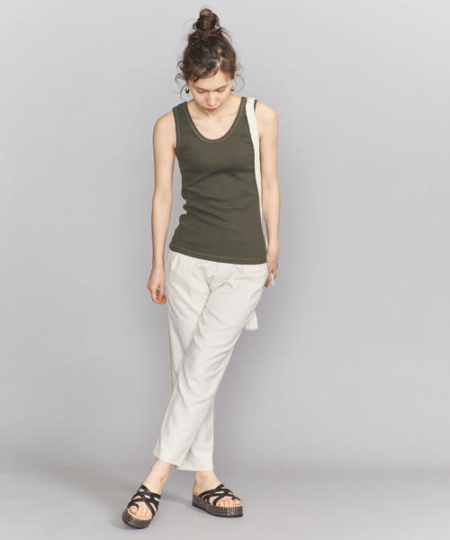 BEAUTY&YOUTH UNITED ARROWS（ビューティーアンドユースユナイテッドアローズ）の「BY テレコタンクトップ（タンクトップ・レディース・ベージュ/ダークグリーン/ブラウン/ホワイト・FREE）」の12枚目の写真