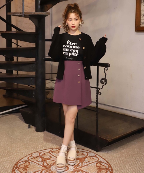 one after another NICE CLAUP（ワンアフターアナザーナイスクラップ）の「ロゴプリントTシャツ（Tシャツ/カットソー・レディース・ブラック/オフホワイト・FREE）」の6枚目の写真