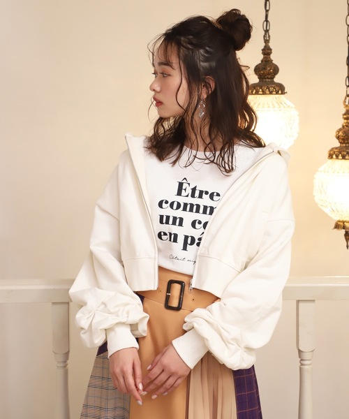 one after another NICE CLAUP（ワンアフターアナザーナイスクラップ）の「ロゴプリントTシャツ（Tシャツ/カットソー・レディース・ブラック/オフホワイト・FREE）」の7枚目の写真