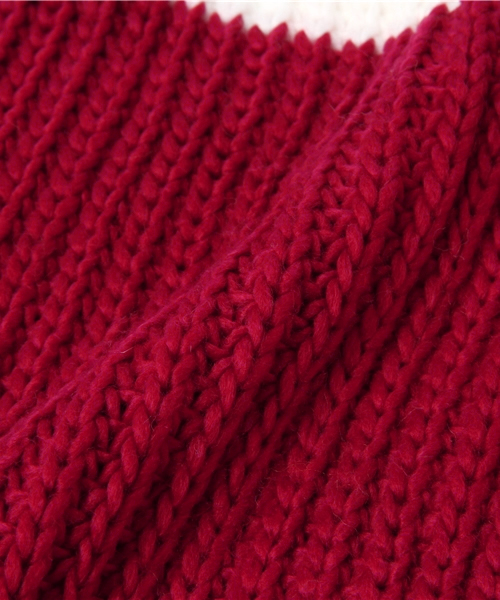 green label relaxing(グリーンレーベルリラクシング)の「BIG BORDER AC マフラー(マフラー・メンズ・ブラック/ベージュ/レッド/コバルトブルー・フリー)」の6枚目の写真