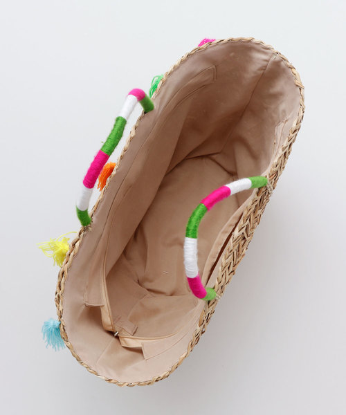 チャイハネ(チャイハネ)の「【チャイハネ】カラフル刺繍かごバッグ(かごバッグ・レディース・カラフル・FREE)」の6枚目の写真