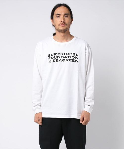SEAGREEN(シーグリーン)の「SEAGREEN(シーグリーン)×SURFRIDER L/S1 カットソー(Tシャツ/カットソー・メンズ・ホワイト/チャコールグレー・1/2/3)」の13枚目の写真