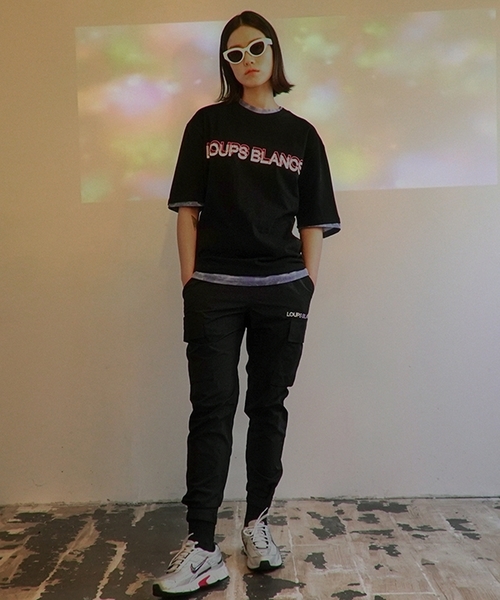 LOUPS BLANCS(ルーブラン)の「【LOUPS BLANCS 】ダブル ロゴ ティーシャツ(Tシャツ/カットソー・メンズ・ホワイト/ブラック/ライトイエロー・L/XL)」の7枚目の写真