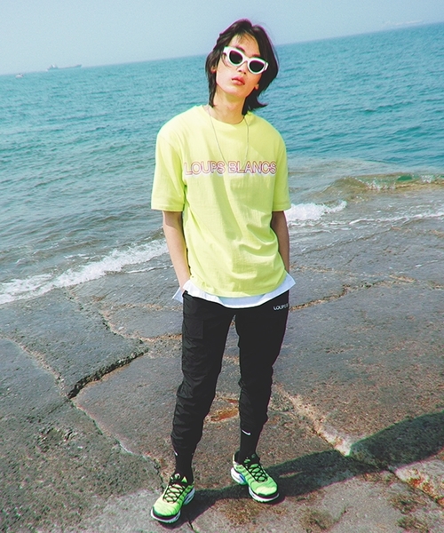LOUPS BLANCS(ルーブラン)の「【LOUPS BLANCS 】ダブル ロゴ ティーシャツ(Tシャツ/カットソー・メンズ・ホワイト/ブラック/ライトイエロー・L/XL)」の8枚目の写真