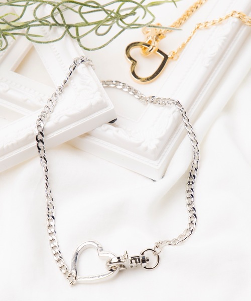 WEGO（ウィゴー）の「WEGO/ハートモチーフネックレス（ネックレス・レディース・シルバー/ゴールド・FREE）」の2枚目の写真