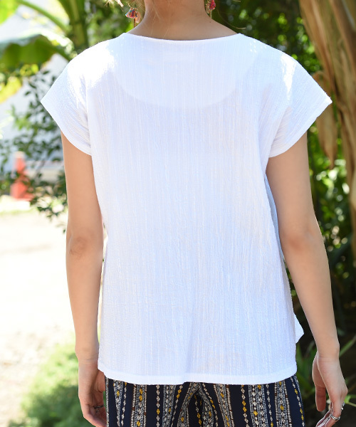 Luz Llena(ラズレナ)の「エスニック刺繍フリンジブラウス(シャツ/ブラウス・レディース・オフホワイト・MEDIUM)」の6枚目の写真