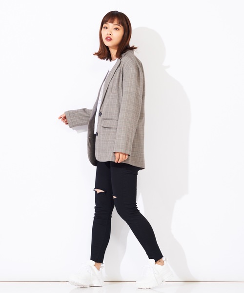 WEGO(ウィゴー)の「WEGO/デイリーハイウエストスラッシュスキニーパンツ(デニムパンツ・レディース・インディゴブルー/ダークインディゴブルー/ブラック・SMALL/LARGE/MEDIUM)」の12枚目の写真