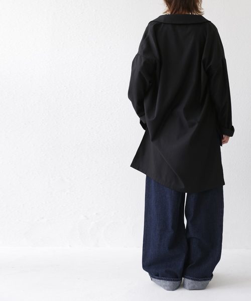 antiqua（アンティカ）の「前後差テーラード（テーラードジャケット・レディース・ブラック/グレイッシュベージュ・FREE）」の10枚目の写真