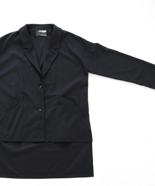 antiqua（アンティカ）の「前後差テーラード（テーラードジャケット・レディース・ブラック/グレイッシュベージュ・FREE）」の11枚目の写真