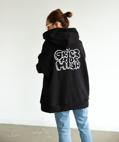 GRIEZ(グリーズ)の「【GRIEZ】ビックロゴバックプリントパーカー(パーカー・メンズ・ブラック/ナチュラル/パープル/オレンジ・MEDIUM/LARGE)」の22枚目の写真