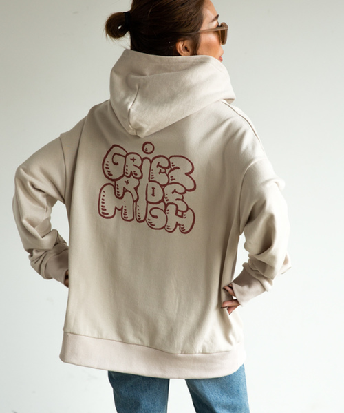 GRIEZ(グリーズ)の「【GRIEZ】ビックロゴバックプリントパーカー(パーカー・メンズ・ブラック/ナチュラル/パープル/オレンジ・MEDIUM/LARGE)」の15枚目の写真