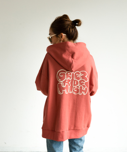 GRIEZ(グリーズ)の「【GRIEZ】ビックロゴバックプリントパーカー(パーカー・メンズ・ブラック/ナチュラル/パープル/オレンジ・MEDIUM/LARGE)」の21枚目の写真